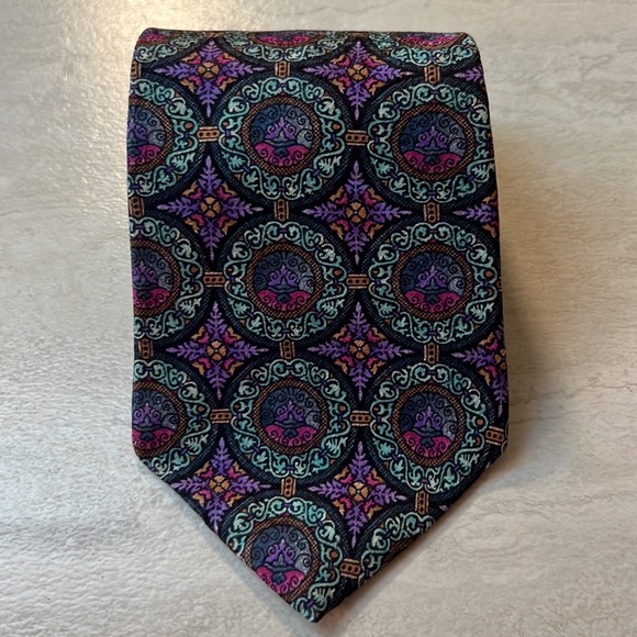 Vintage Oscar Dela Renta stunning Tie - Picture 7 of 10